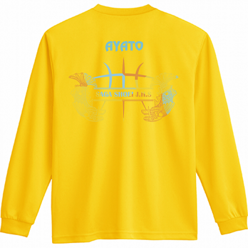 長袖Tシャツの背中に名前をプリントしてオリジナルのクラスTシャツを作成！