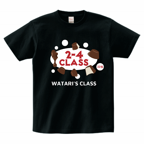 アイスのイラストがかわいいオリジナルのクラスTシャツ