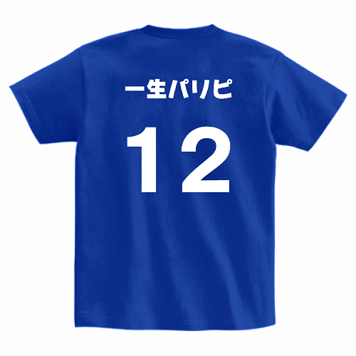 背ネームのデザインが目を引くオリジナルのクラスTシャツ
