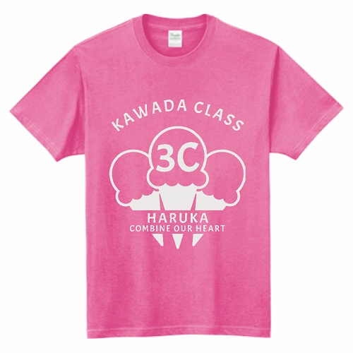 アイスのイラストデザインがかわいいオリジナルのクラスTシャツ
