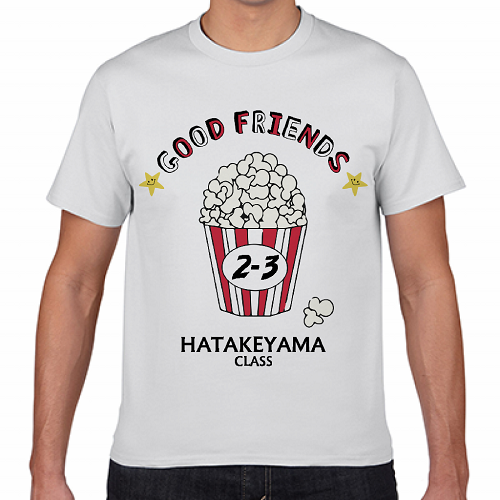 ポップコーンのイラストデザインがインスタ映えするクラスTシャツ