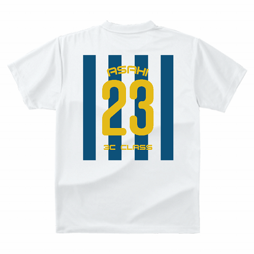 サッカーユニフォーム風デザインをプリントしてオリジナルのクラTを作成！