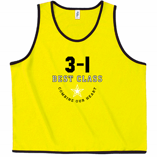 バスケっぽいロゴがカッコいいビブスのクラスTシャツ