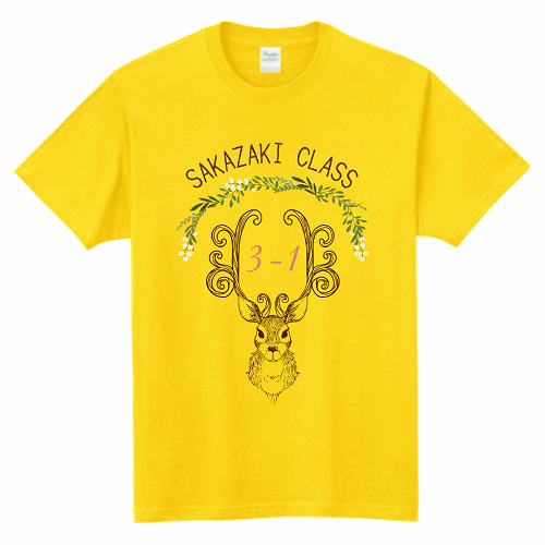 かわいいイラストデザインをプリントしてオリジナルのクラスTシャツを作成！