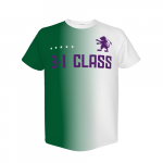 サッカーっぽいデザインが目を引くオリジナルのクラスTシャツ