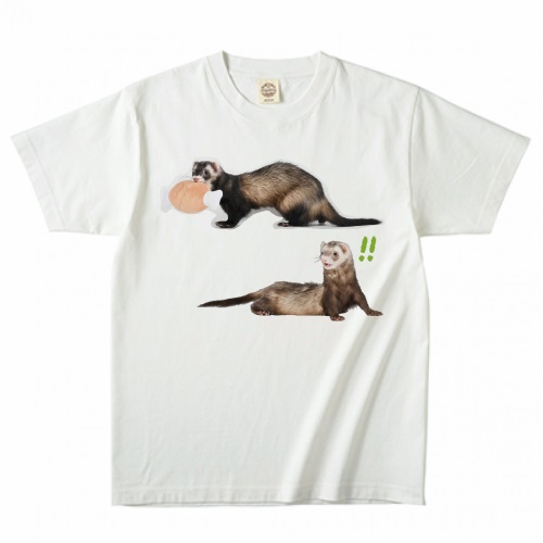 オコジョの写真をフルカラープリント！ペットTシャツ