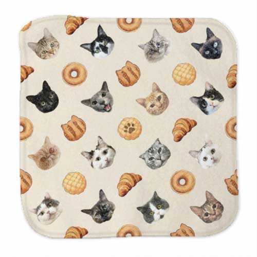 猫好きにはたまらない！ねこがいっぱいなオリジナルタオル