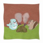 リスとイルカのイラストが可愛い！オリジナルタオル