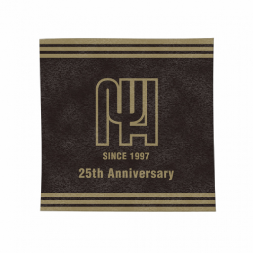 25周年を記念したロゴ入りのオリジナル記念品タオル