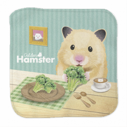 ゴールデンハムスターのイラストが可愛いオリジナルタオル