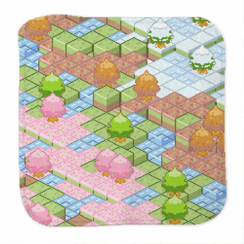 ゲーム風のドット絵のイラストが可愛い！オリジナルタオル