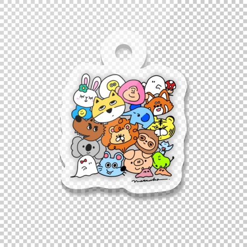 手書き風のゆるくて可愛い動物のイラストをフルカラープリント！