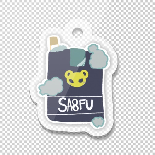 手描きのたばこのイラストを使用！フリー型キーホルダー