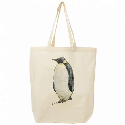 ペンギンのイラストがプリントされたオリジナルトートバッグ