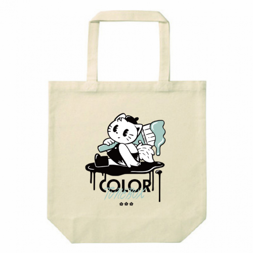猫のオリジナルキャラクターが可愛いオリジナルトートバッグ