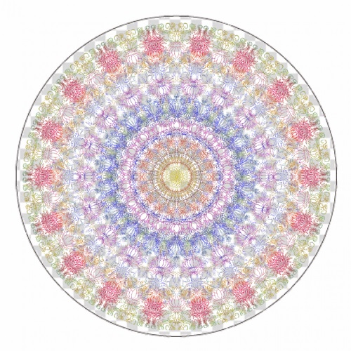 繊細な曼荼羅イラストもフルカラーのアクリルコースターなら綺麗に再現！