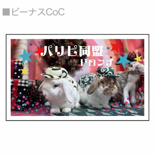 帽子をかぶったウサギがキュートなオリジナル名刺
