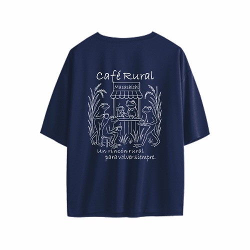 シュールな表情のカエルたちがかわいい♪カフェのオリジナルTシャツ