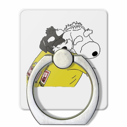 愛犬たちのゆるいイラストをオリジナルスマホリングに！