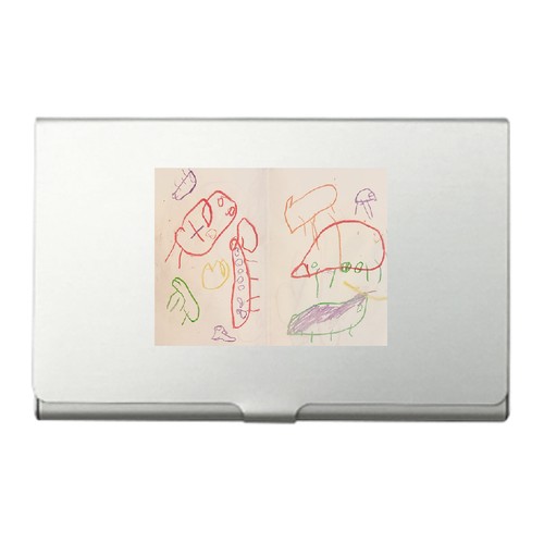 小さなアーティストが描いた世界に一つのアルミカードケース