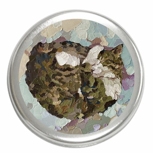 油絵作家が描いた作品をそのままオリジナル缶に！