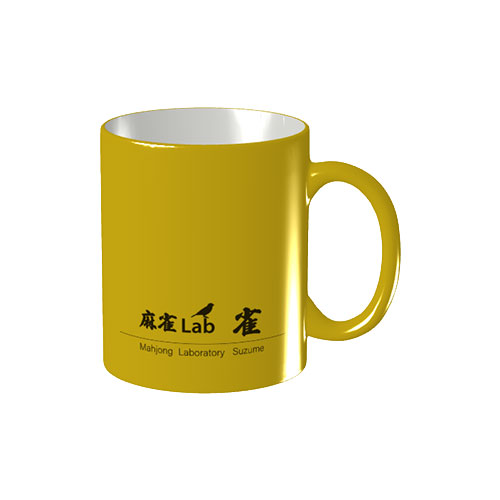 景品や記念品に！シックな黒ロゴが映えるマグ