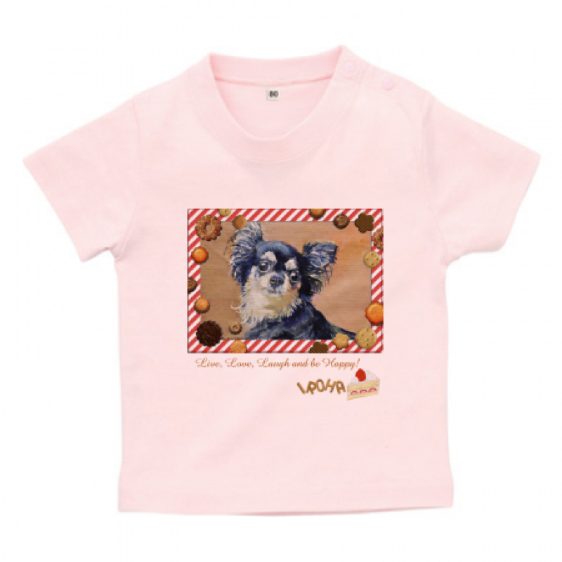 愛犬をデザインしたオリジナルのベビーTシャツ