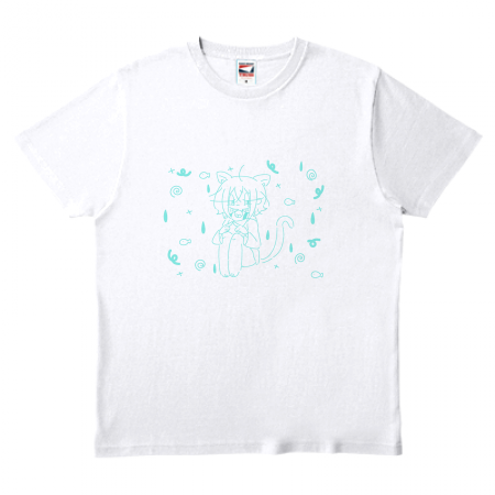 猫耳女の子イラストのオリジナルTシャツ