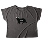 黒猫イラストのオリジナルレディースTシャツ