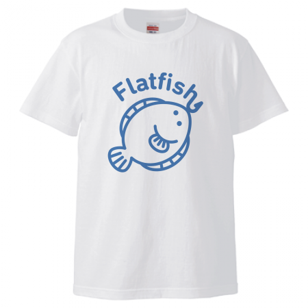 カレイのイラストで販売用のオリジナルTシャツを作成