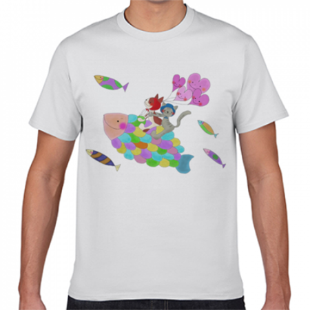 オリジナルイラストがプリントされたTシャツ
