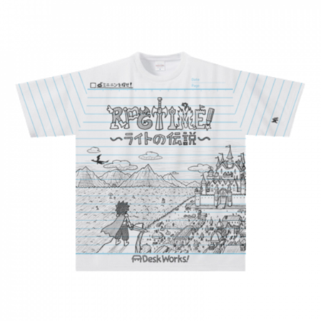 手描きRPGゲームのイラストをプリントしたオリジナルTシャツ