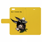 ロバのキュートなイラストをプリントしたiPhone手帳型ケース