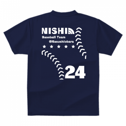 野球チームのオリジナルドライTシャツ