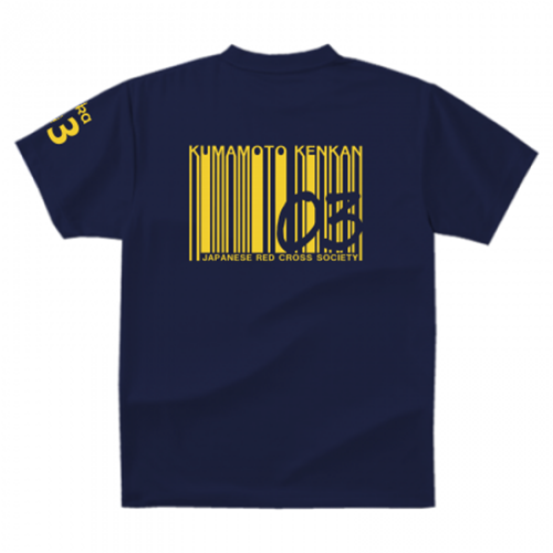 バーコード風の背番号デザインがお洒落なチームTシャツ