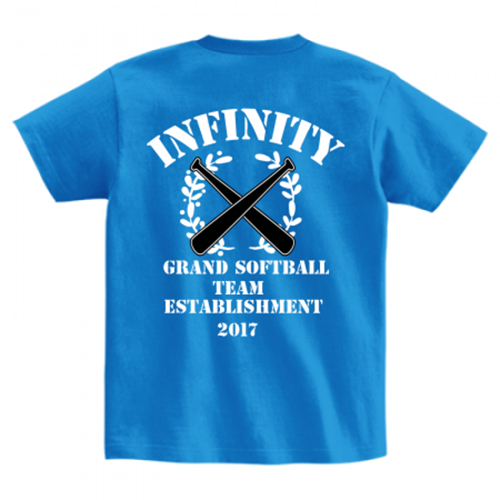 クロスしたバットが印象的なグランドソフトボールTシャツ