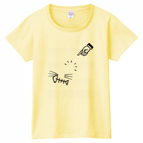 見えない猫がプリントされたオリジナルTシャツ