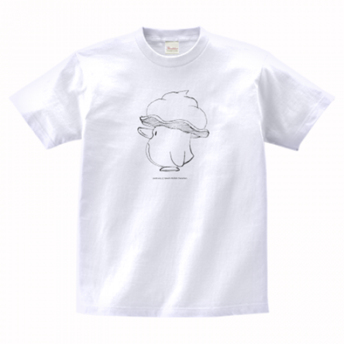 手描きのオリジナルキャラをプリントしたTシャツ