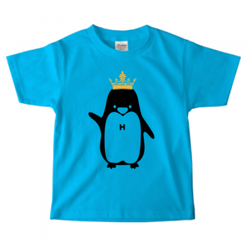 ペンギンのイラストをプリントしたキッズTシャツ