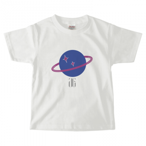 惑星をプリントしたオリジナルのキッズTシャツ