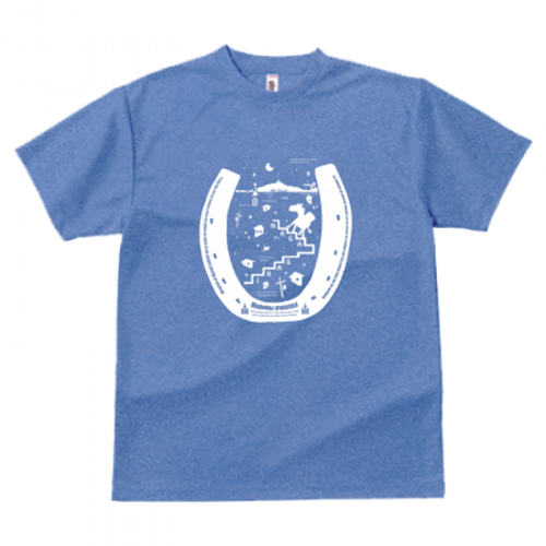 馬のひづめにつける蹄鉄がプリントされたTシャツ