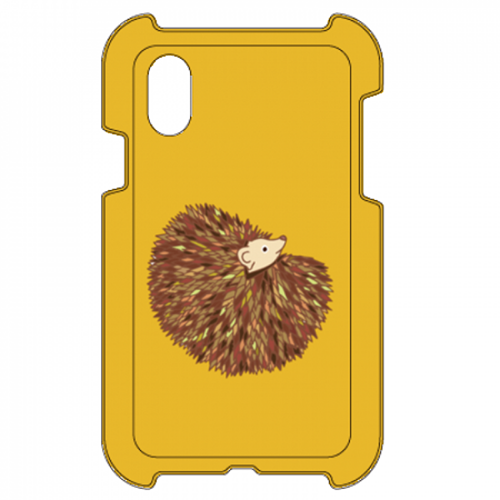 ハリネズミイラストをプリントしたオリジナルiPhoneケース