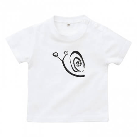 かたつむりイラストのオリジナルベビーTシャツ