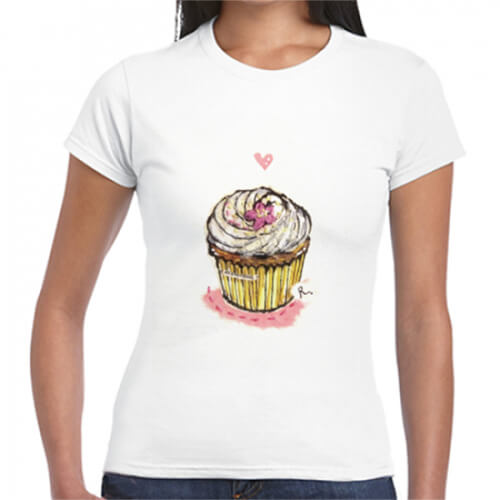 かわいいオリジナルイラストのプリントTシャツ