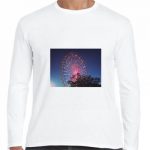 風景写真をプリントしたオリジナルの長袖Tシャツ