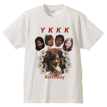 誕生日に写真をプリントしてオリジナルTシャツを作成