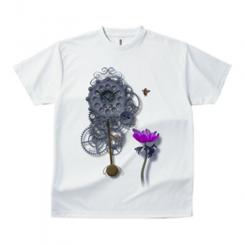 立体的なデザインのプリントTシャツ