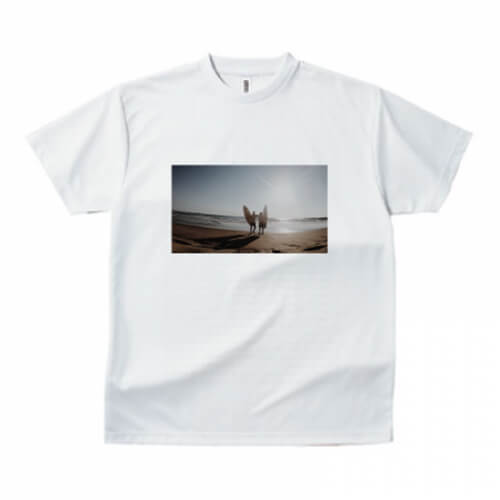 サーフィン風景をプリントしたオリジナルTシャツ