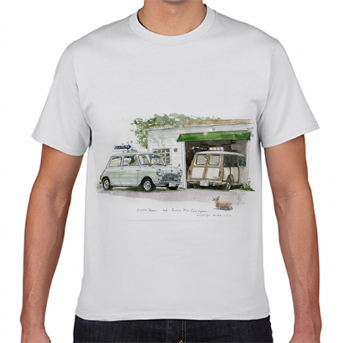 自作の風景イラストでオリジナルTシャツを作成