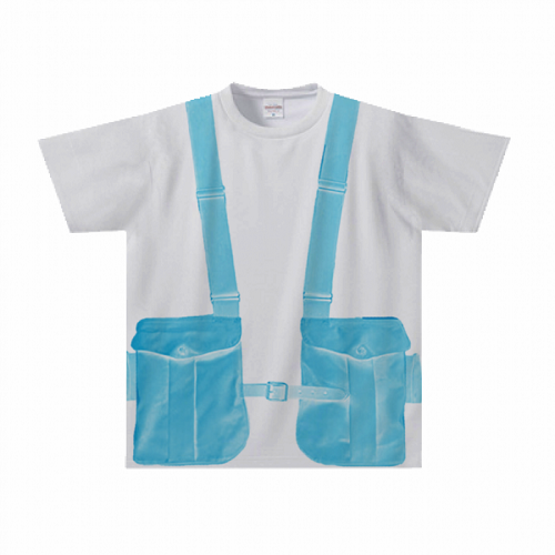 胸ポケット風デザインをプリントした全面プリントTシャツ